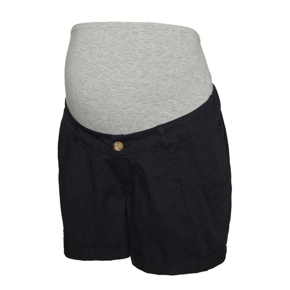 Mamalicious Womens/Ladies Denim Plain Maternity Shorts / Black